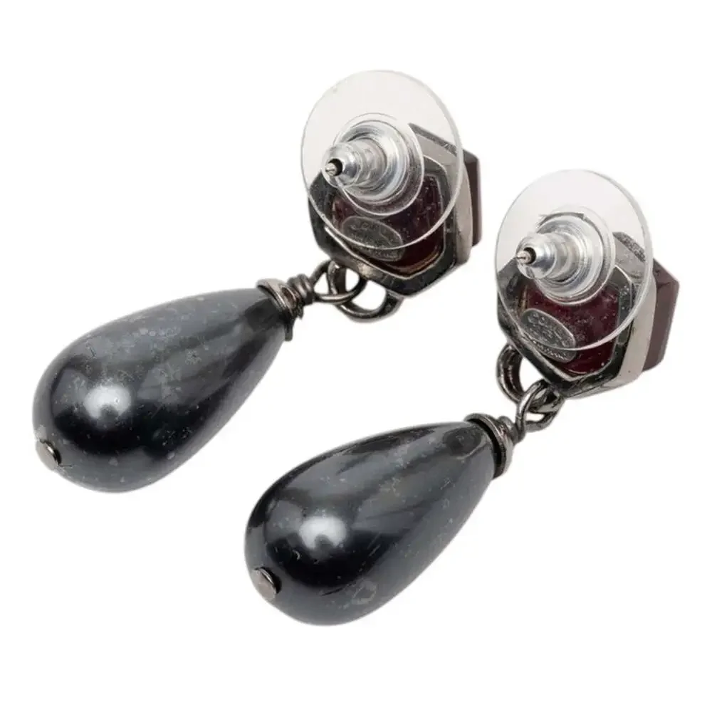 Chanel Cc Logo Earrings Silver-Tone #256665C65B